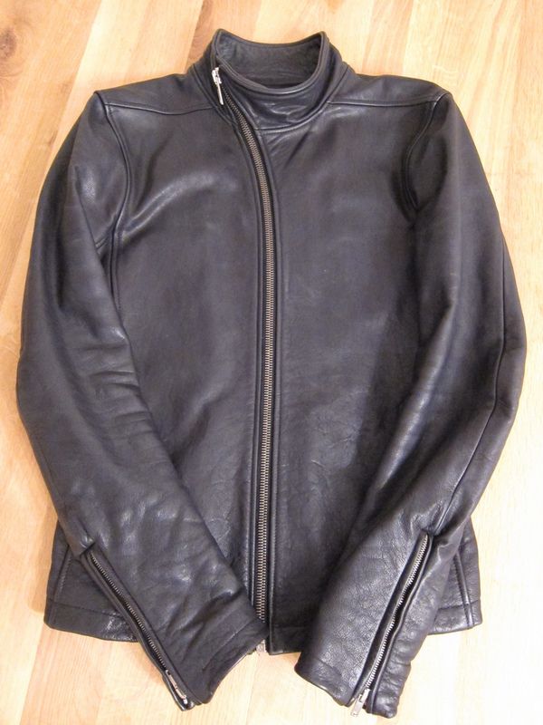 MOLLINO BLACK LEATHER JACKET S 46 JULIUS M.A.+ CHRONICLES OF NEVER