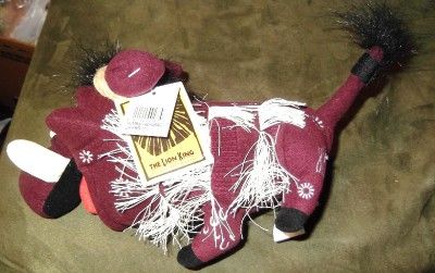 King Pumbaa Plush from Broadway Costume Design Julie Taymor MWT