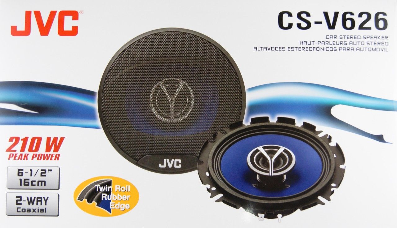 JVC CS V626 6 1 2 210W 2 Way Coaxial Speakers New