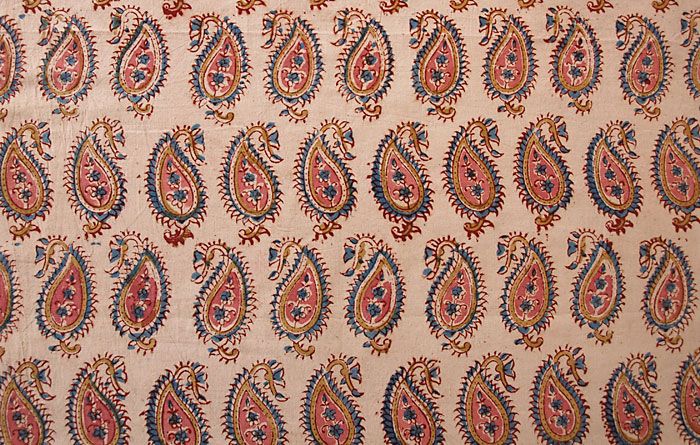 Kalamkari Hand Printed Cotton Fabric Natural Dyes