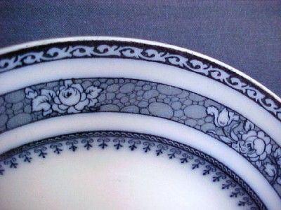 Keeling Co Losol Ware Ormonde Flow Blue Plate 9 5 In