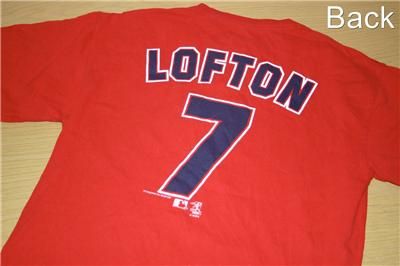 Kenny Lofton 7 Cleveland Indians Baseball T Shirt L