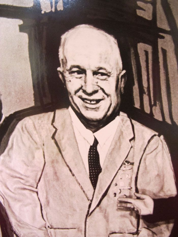 Photograph of Artist Dolya Goutman Nikita Khrushchev w/His Shoe yqz