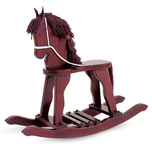 KidKraft Kids Wooden Derby Rocking Wood Horse Cherry