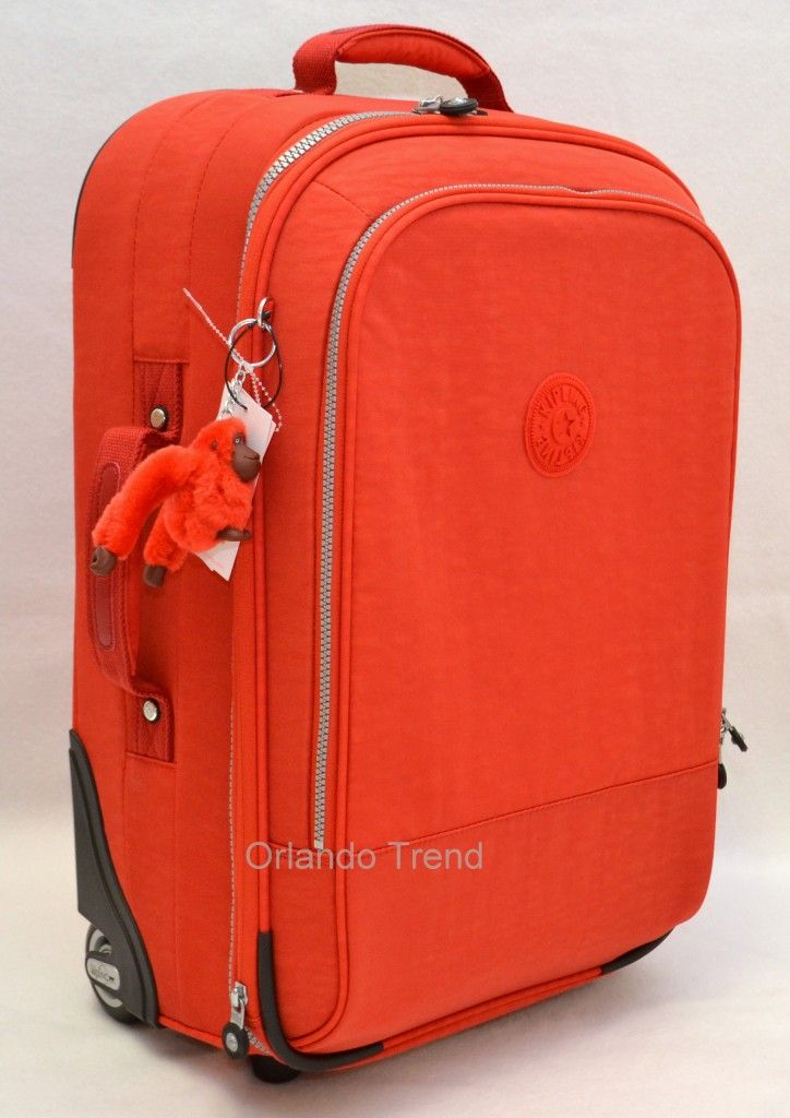 New Kipling USA Yubin New York Expandable Trolley Wheeled Tangerine