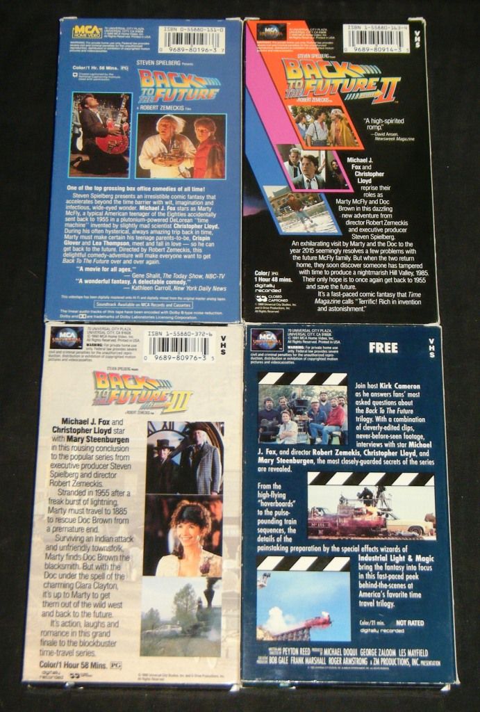 Back to The Future 4 VHS Set I I III Secrets of Back to The Future