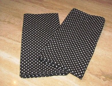 Mayhem Set of 2 Black Kitchen Towels with White Polka Dot Print