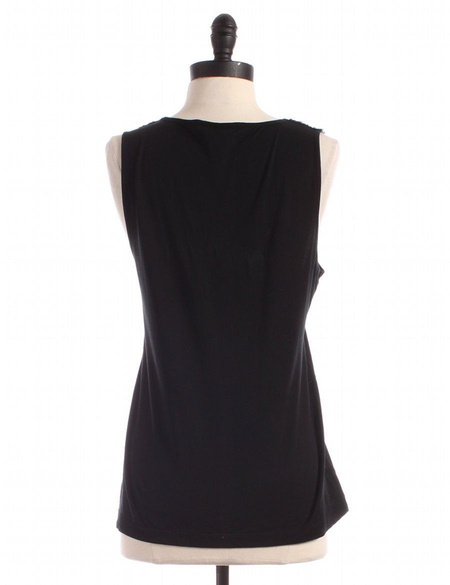 Banana Republic Sleeveless Black Knit Top Sz L Shirt