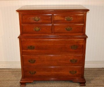 Vintage Kling Ethan Allen Solid Cherry Dresser Chest Federal