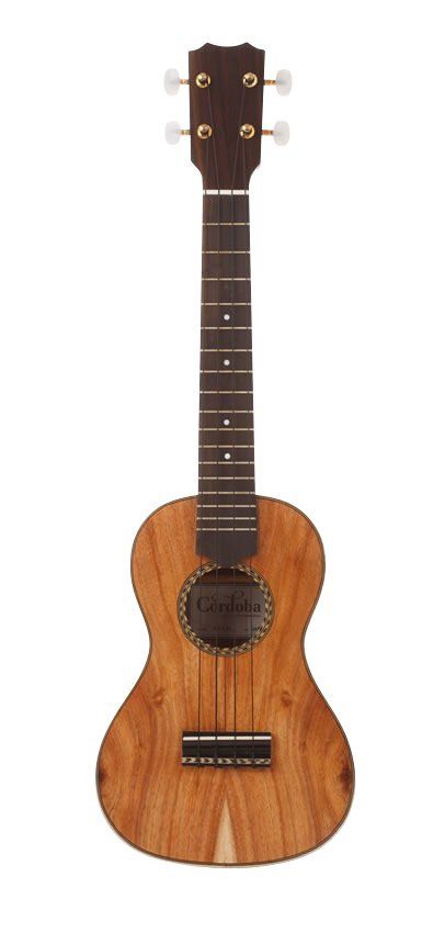 Cordoba 25CK Concert Ukulele Solid Koa Aquila Strings Padded Gig Bag