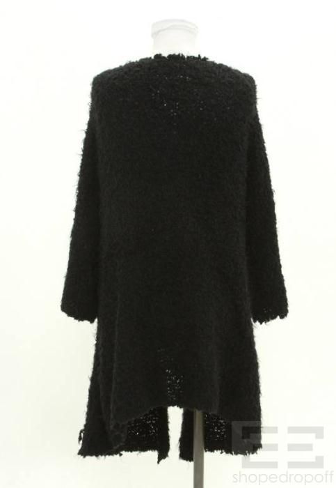 Agence Black Open Front Cardigan Sweater