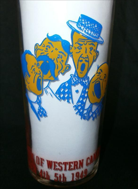 Brewers 1949 Western Canada Glass Beer Barrel Barbershop Convention