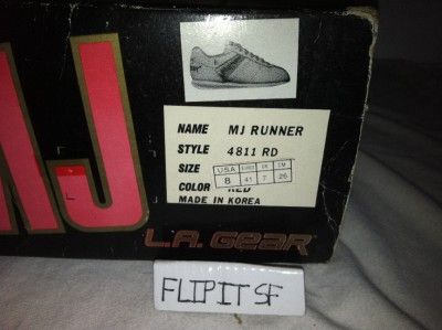 Vtg La Gear MJ Runner Michael Jackson Billie Jean Shoes Thriller Moon