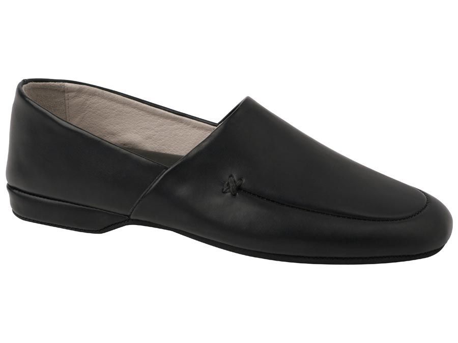 Evans Duke Opera Mens 8 5 M Indoor Black Leather Slipper Exquisite