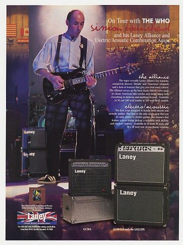 1997 Simon Townshend Laney Amps Photo Ad