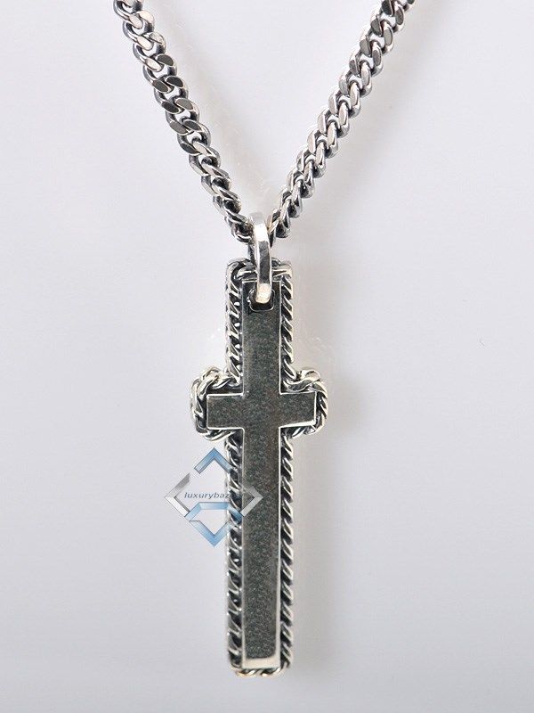 Pianegonda Silver Large Cross Necklace