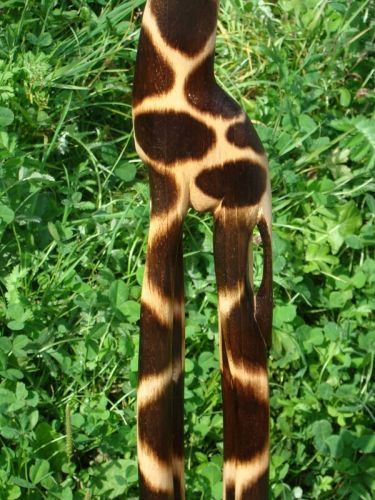 Natural Wooden Tall Giraffe Statue 100cm