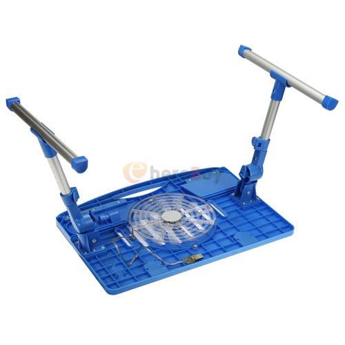 New Blue Portable Laptop Computer Table Bed Tray Cooling Table USA