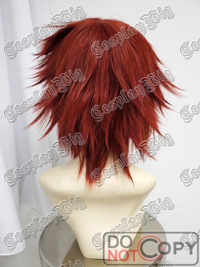 Gray Man Lavi Short Layered Copper Red Spiky Cosplay Wig Punk