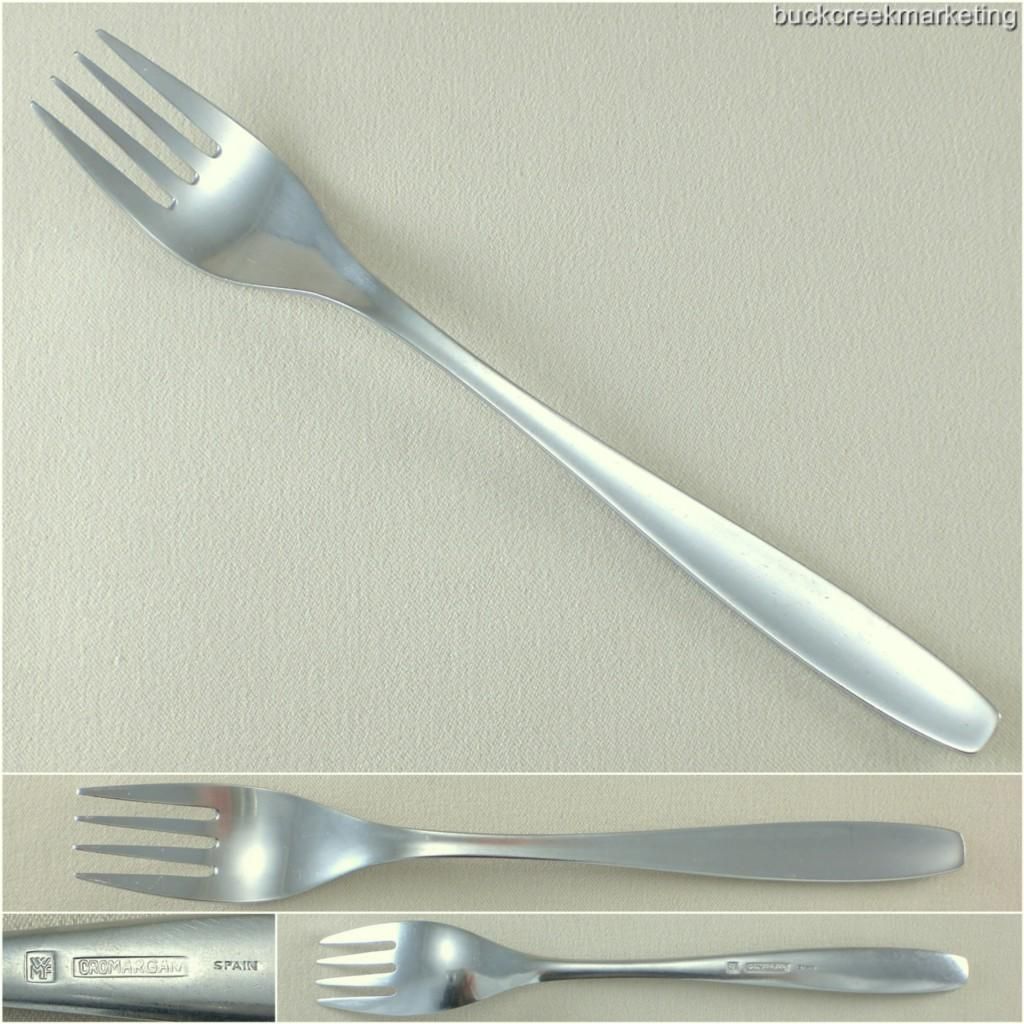 Alpha WMF Cromargan Satin Stainless Steel Flatware Eames Era Modern