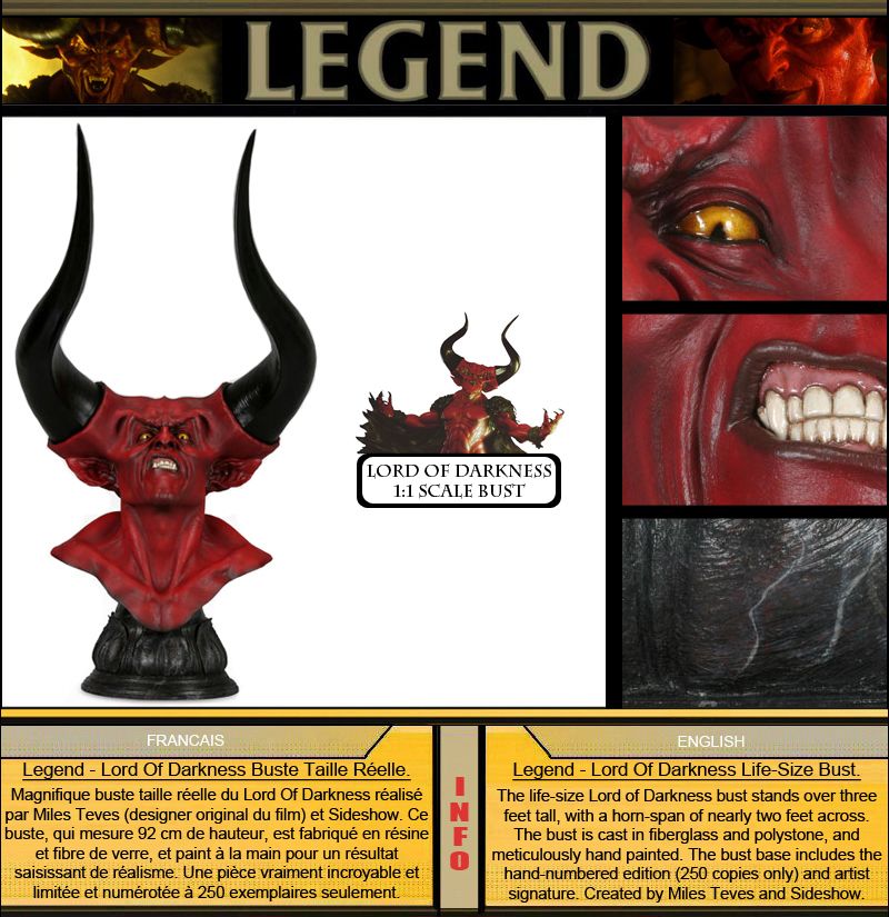 Legend Lord of Darkness Life Size Bust Sideshow 37