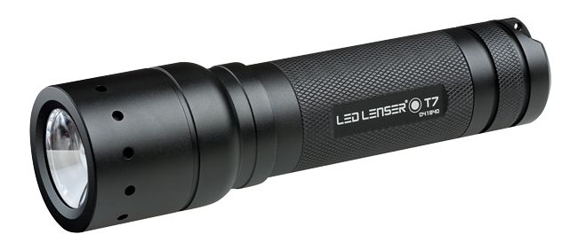 BLACK   T7 175 LUMENS FLASHLIGHT_DYNAMIC SWITCH_IN CLAM_LED LENSER