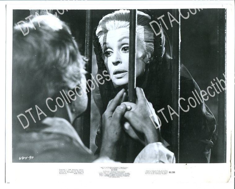 De Sade 8x10 Promo Still Lilli Palmer Behind Bars 1969 FN