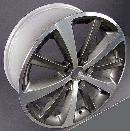 19 Machined Gunmetal Lincoln MKS MKT Wheel 3767 Rim