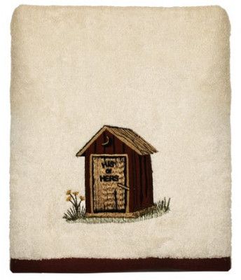 Outhouses by Linda Spivey Rustic Bathroom Accessory Bath Towel