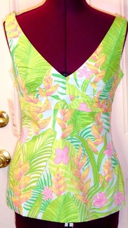 Lilly Pulitzer Blu Ice Botanical Garden Top 2 $125