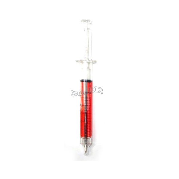 Fashion Novelty Liquid Syringe Ballpoint Ink Pen Stationerys