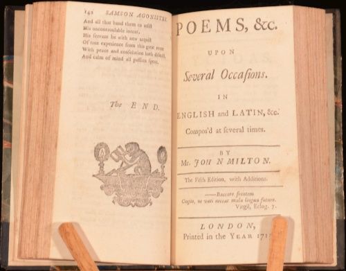 details a beautiful little book of milton s poetry fifth