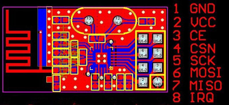 NRF24L01 1000M RF Wireless Module NRF24L01 PA LNA 2DB Antenna