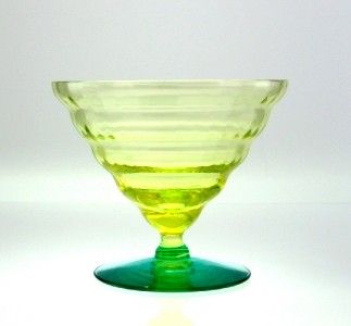 Utility Glass Works Cambodia Ware Bi Colored Yellow Green Optic