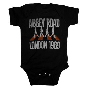 Road London 1969 Vintage Style Life Clothing Baby Snapsuit