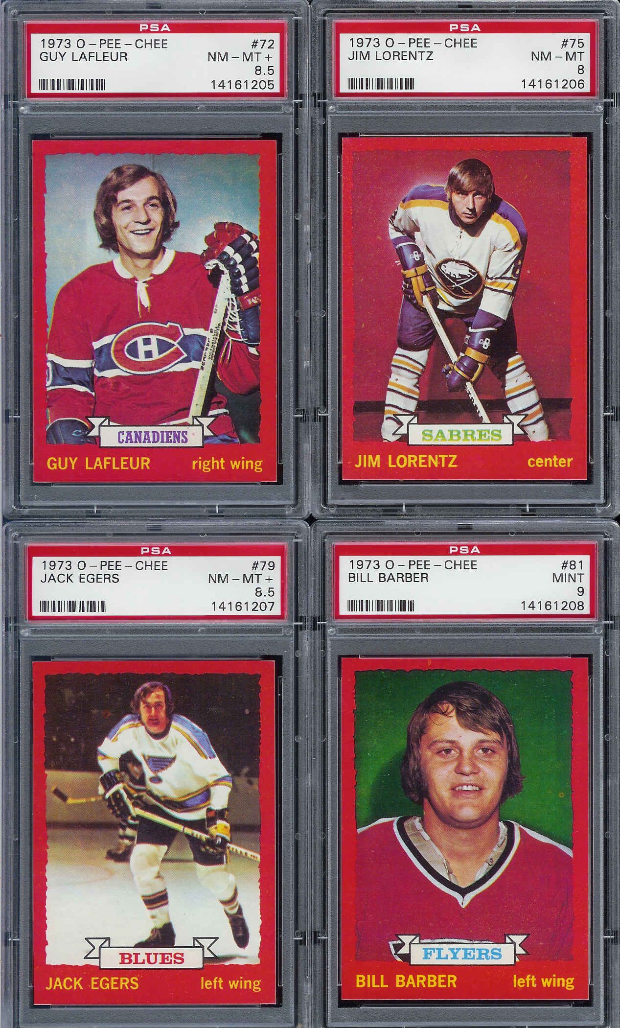 1973 O Pee Chee 075 Jim Lorentz Sabres PSA 8 Lb