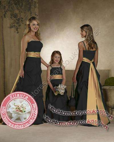 Long Sash Bridesmaid Dress Flower Girl Dress Party Dress Ball Gown