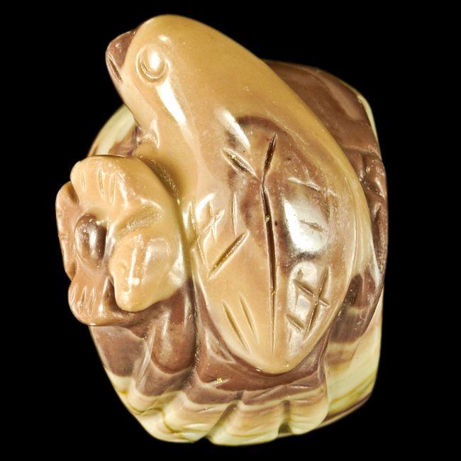 Carved Succor Creek Jasper Gemstone Bird Ring Size 8 25