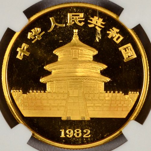 1982 China 1 2 oz Gold Panda NGC MS69 Mint State 69 SKU26596