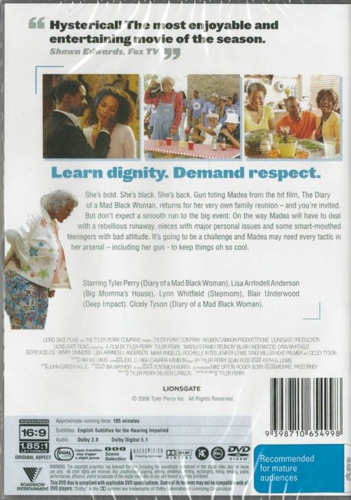 Madeas Family Reunion Classic Comedy New SEALED Region 4 DVD