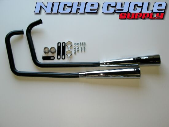 CB 400 CM400 cm 450 CB450 Mac 2 2 Exhaust Black Chrome 801 0333