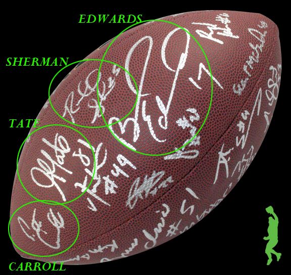 auction description this wilson nfl football showcases 22 autographs