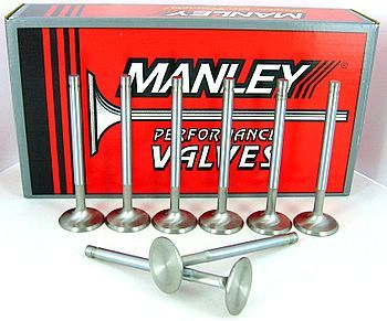 11537 8 Manley Severe Duty Exhaust Valves 1 625 100 Long SB Chevy 350