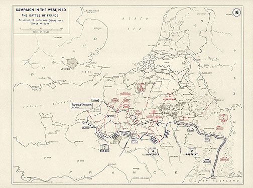 GERMANY CONQUEST OF FRANCE WWII 1940 set of 2 vintage West Point Maps