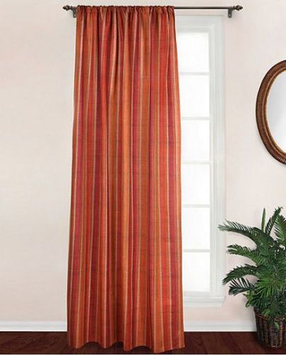 Park B Smith Banyon Orange Two Window Drape Panels