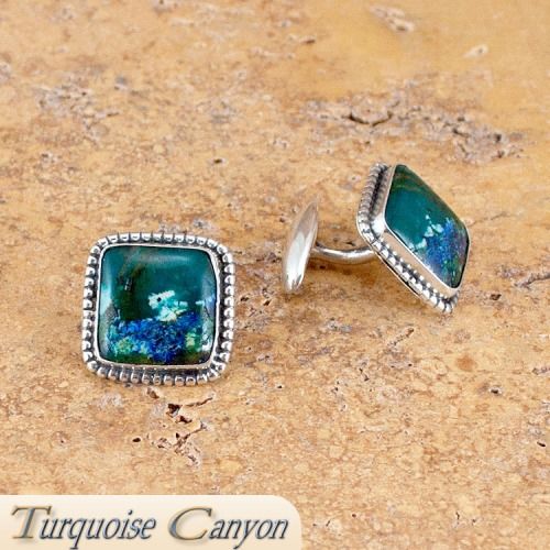 Turquoise Malachite Cuff Links by Martha Willeto SKU 224005