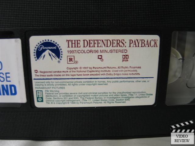 Defenders   Payback VHS Beau Bridges, E.G. Marshall, Martha Plimpton