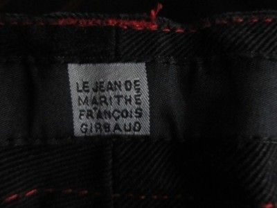 Mens Marthe Francois Girbaud Black Red Jeans Size 34M