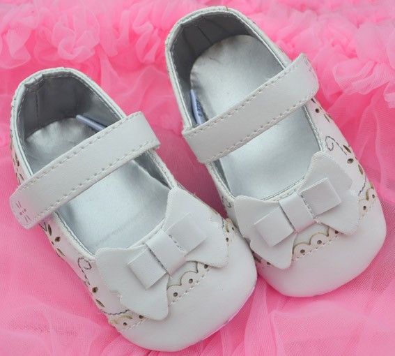 White Mary Jane Toddler Baby Girl Shoes UK Size 2 3 4
