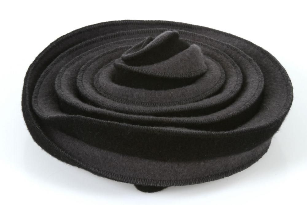 Nicki Marquardt Black Gray Spiral Hat
